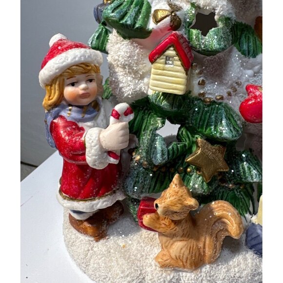 Ceramic Christmas Tree Votive Tealight Candle Holder Favorite Things Children - Picture 3 of 11